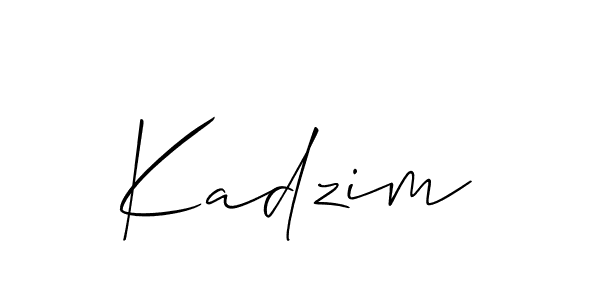 Make a beautiful signature design for name Kadzim. With this signature (Allison_Script) style, you can create a handwritten signature for free. Kadzim signature style 2 images and pictures png