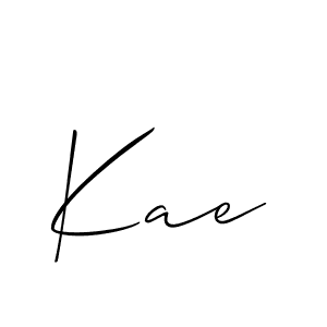 Make a beautiful signature design for name Kae. With this signature (Allison_Script) style, you can create a handwritten signature for free. Kae signature style 2 images and pictures png