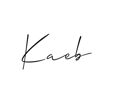 Make a short Kaeb signature style. Manage your documents anywhere anytime using Allison_Script. Create and add eSignatures, submit forms, share and send files easily. Kaeb signature style 2 images and pictures png