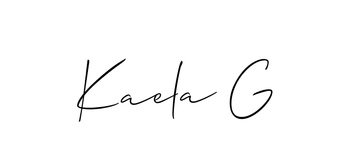 Here are the top 10 professional signature styles for the name Kaela G. These are the best autograph styles you can use for your name. Kaela G signature style 2 images and pictures png