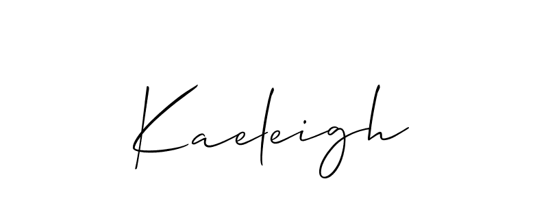 Best and Professional Signature Style for Kaeleigh. Allison_Script Best Signature Style Collection. Kaeleigh signature style 2 images and pictures png