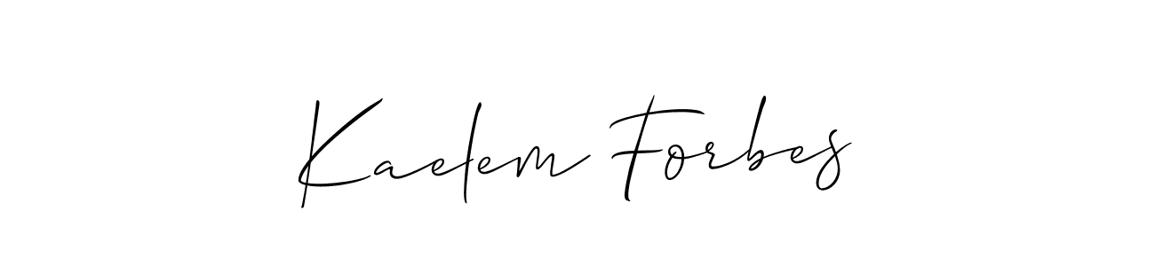 Similarly Allison_Script is the best handwritten signature design. Signature creator online .You can use it as an online autograph creator for name Kaelem Forbes. Kaelem Forbes signature style 2 images and pictures png