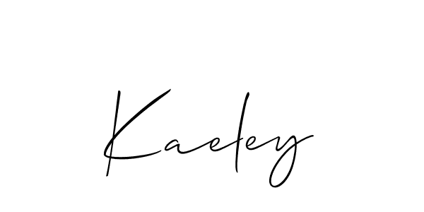 Create a beautiful signature design for name Kaeley. With this signature (Allison_Script) fonts, you can make a handwritten signature for free. Kaeley signature style 2 images and pictures png