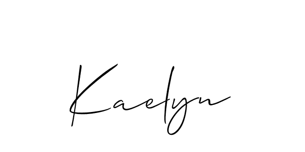 Design your own signature with our free online signature maker. With this signature software, you can create a handwritten (Allison_Script) signature for name Kaelyn. Kaelyn signature style 2 images and pictures png