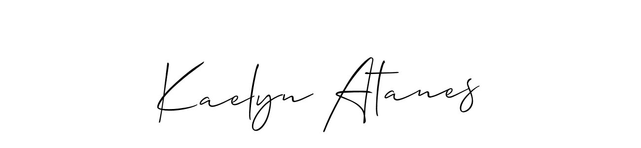 Similarly Allison_Script is the best handwritten signature design. Signature creator online .You can use it as an online autograph creator for name Kaelyn Atanes. Kaelyn Atanes signature style 2 images and pictures png