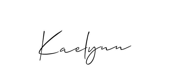 Use a signature maker to create a handwritten signature online. With this signature software, you can design (Allison_Script) your own signature for name Kaelynn. Kaelynn signature style 2 images and pictures png