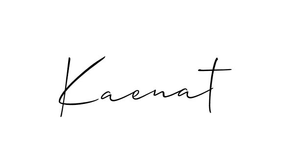 Create a beautiful signature design for name Kaenat. With this signature (Allison_Script) fonts, you can make a handwritten signature for free. Kaenat signature style 2 images and pictures png