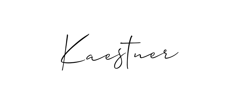 Use a signature maker to create a handwritten signature online. With this signature software, you can design (Allison_Script) your own signature for name Kaestner. Kaestner signature style 2 images and pictures png