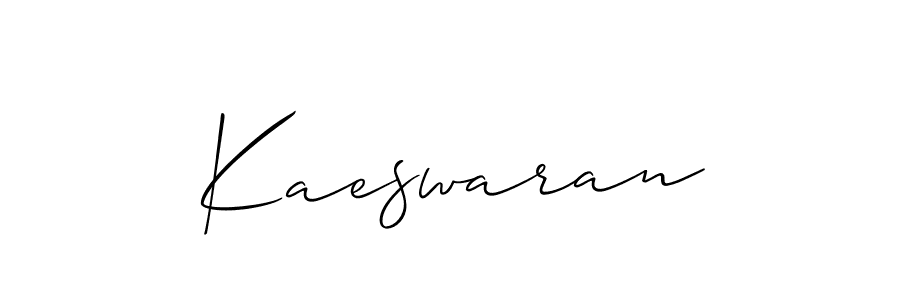 Create a beautiful signature design for name Kaeswaran. With this signature (Allison_Script) fonts, you can make a handwritten signature for free. Kaeswaran signature style 2 images and pictures png