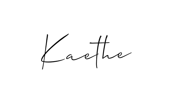 Use a signature maker to create a handwritten signature online. With this signature software, you can design (Allison_Script) your own signature for name Kaethe. Kaethe signature style 2 images and pictures png