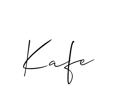 Use a signature maker to create a handwritten signature online. With this signature software, you can design (Allison_Script) your own signature for name Kafe. Kafe signature style 2 images and pictures png