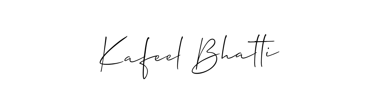 Make a short Kafeel Bhatti signature style. Manage your documents anywhere anytime using Allison_Script. Create and add eSignatures, submit forms, share and send files easily. Kafeel Bhatti signature style 2 images and pictures png