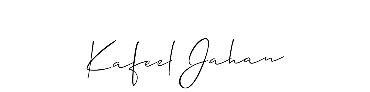 Design your own signature with our free online signature maker. With this signature software, you can create a handwritten (Allison_Script) signature for name Kafeel Jahan. Kafeel Jahan signature style 2 images and pictures png
