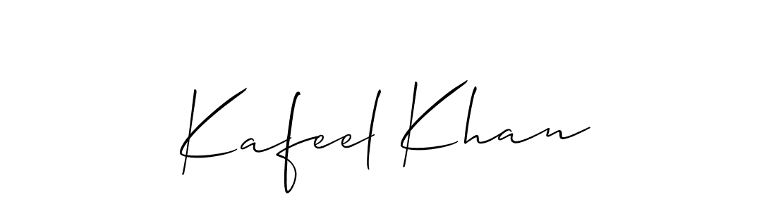 Allison_Script is a professional signature style that is perfect for those who want to add a touch of class to their signature. It is also a great choice for those who want to make their signature more unique. Get Kafeel Khan name to fancy signature for free. Kafeel Khan signature style 2 images and pictures png