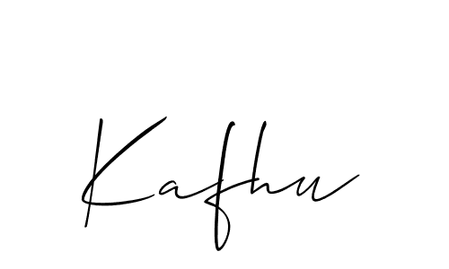 How to make Kafhu name signature. Use Allison_Script style for creating short signs online. This is the latest handwritten sign. Kafhu signature style 2 images and pictures png