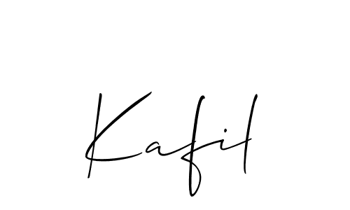 You should practise on your own different ways (Allison_Script) to write your name (Kafil) in signature. don't let someone else do it for you. Kafil signature style 2 images and pictures png