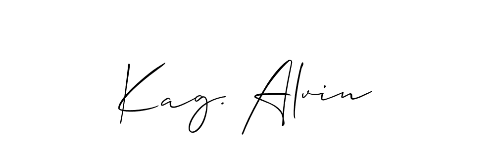 Kag. Alvin stylish signature style. Best Handwritten Sign (Allison_Script) for my name. Handwritten Signature Collection Ideas for my name Kag. Alvin. Kag. Alvin signature style 2 images and pictures png