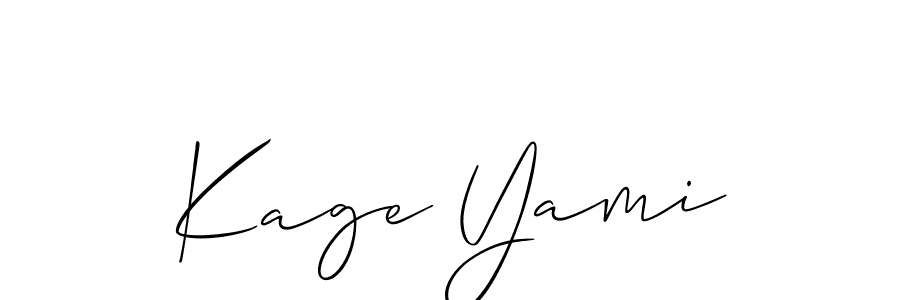 if you are searching for the best signature style for your name Kage Yami. so please give up your signature search. here we have designed multiple signature styles  using Allison_Script. Kage Yami signature style 2 images and pictures png