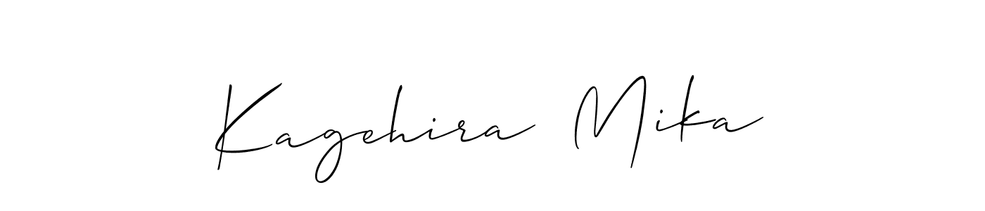 Also You can easily find your signature by using the search form. We will create Kagehira  Mika name handwritten signature images for you free of cost using Allison_Script sign style. Kagehira  Mika signature style 2 images and pictures png