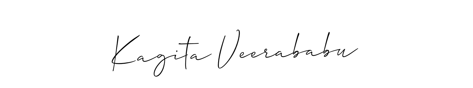 Also You can easily find your signature by using the search form. We will create Kagita Veerababu name handwritten signature images for you free of cost using Allison_Script sign style. Kagita Veerababu signature style 2 images and pictures png