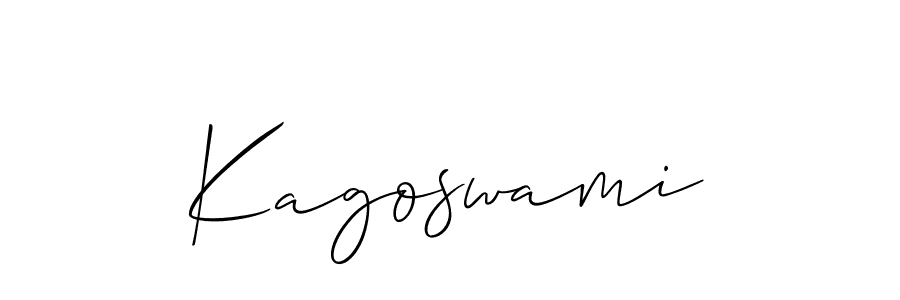 Also You can easily find your signature by using the search form. We will create Kagoswami name handwritten signature images for you free of cost using Allison_Script sign style. Kagoswami signature style 2 images and pictures png