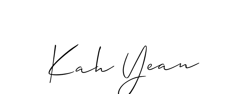 How to Draw Kah Yean signature style? Allison_Script is a latest design signature styles for name Kah Yean. Kah Yean signature style 2 images and pictures png