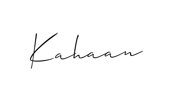 How to make Kahaan name signature. Use Allison_Script style for creating short signs online. This is the latest handwritten sign. Kahaan signature style 2 images and pictures png