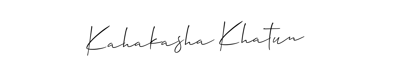 Check out images of Autograph of Kahakasha Khatun name. Actor Kahakasha Khatun Signature Style. Allison_Script is a professional sign style online. Kahakasha Khatun signature style 2 images and pictures png