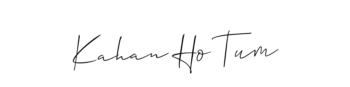 How to make Kahan Ho Tum signature? Allison_Script is a professional autograph style. Create handwritten signature for Kahan Ho Tum name. Kahan Ho Tum signature style 2 images and pictures png