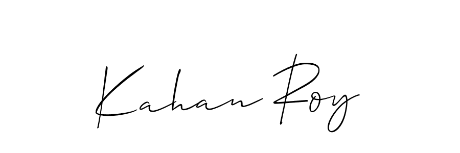 Design your own signature with our free online signature maker. With this signature software, you can create a handwritten (Allison_Script) signature for name Kahan Roy. Kahan Roy signature style 2 images and pictures png