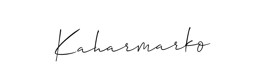 Create a beautiful signature design for name Kaharmarko. With this signature (Allison_Script) fonts, you can make a handwritten signature for free. Kaharmarko signature style 2 images and pictures png