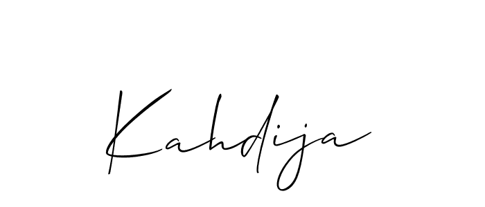 Also we have Kahdija name is the best signature style. Create professional handwritten signature collection using Allison_Script autograph style. Kahdija signature style 2 images and pictures png