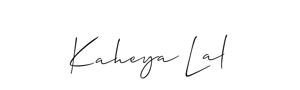 Also You can easily find your signature by using the search form. We will create Kaheya Lal name handwritten signature images for you free of cost using Allison_Script sign style. Kaheya Lal signature style 2 images and pictures png