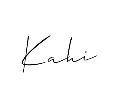 It looks lik you need a new signature style for name Kahi. Design unique handwritten (Allison_Script) signature with our free signature maker in just a few clicks. Kahi signature style 2 images and pictures png