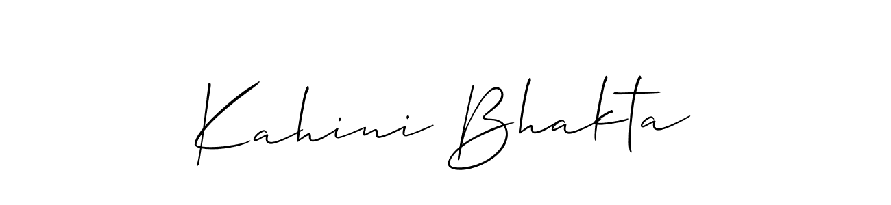 How to make Kahini Bhakta signature? Allison_Script is a professional autograph style. Create handwritten signature for Kahini Bhakta name. Kahini Bhakta signature style 2 images and pictures png