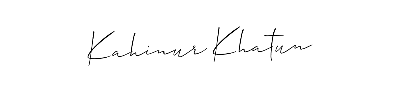 Kahinur Khatun stylish signature style. Best Handwritten Sign (Allison_Script) for my name. Handwritten Signature Collection Ideas for my name Kahinur Khatun. Kahinur Khatun signature style 2 images and pictures png