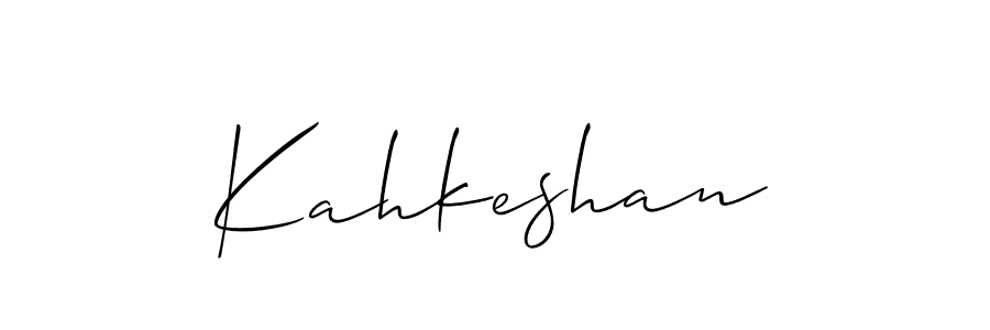 Also we have Kahkeshan name is the best signature style. Create professional handwritten signature collection using Allison_Script autograph style. Kahkeshan signature style 2 images and pictures png