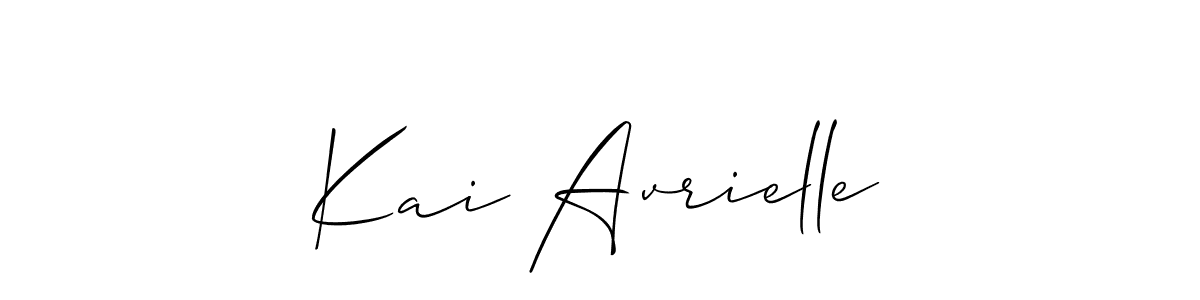 This is the best signature style for the Kai Avrielle name. Also you like these signature font (Allison_Script). Mix name signature. Kai Avrielle signature style 2 images and pictures png