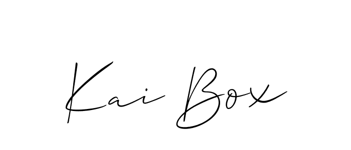 You should practise on your own different ways (Allison_Script) to write your name (Kai Box) in signature. don't let someone else do it for you. Kai Box signature style 2 images and pictures png