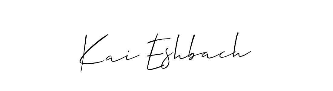 Design your own signature with our free online signature maker. With this signature software, you can create a handwritten (Allison_Script) signature for name Kai Eshbach. Kai Eshbach signature style 2 images and pictures png