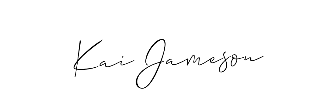 Make a beautiful signature design for name Kai Jameson. With this signature (Allison_Script) style, you can create a handwritten signature for free. Kai Jameson signature style 2 images and pictures png