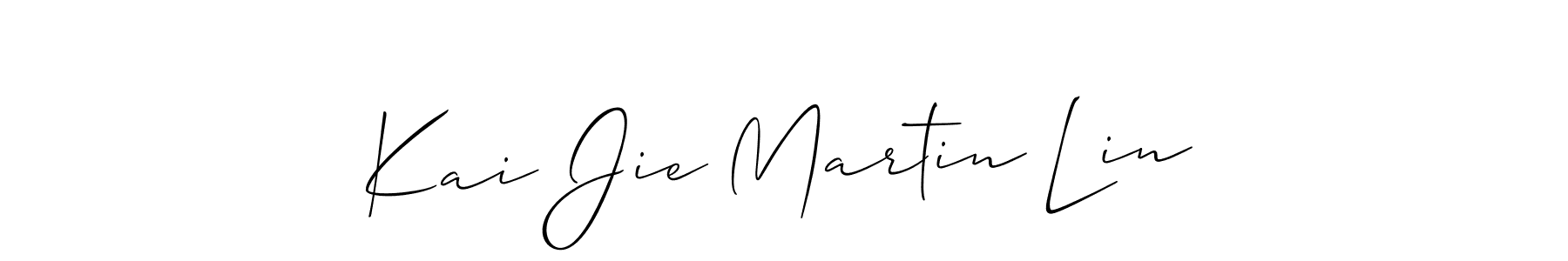 Kai Jie Martin Lin stylish signature style. Best Handwritten Sign (Allison_Script) for my name. Handwritten Signature Collection Ideas for my name Kai Jie Martin Lin. Kai Jie Martin Lin signature style 2 images and pictures png