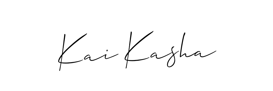 if you are searching for the best signature style for your name Kai Kasha. so please give up your signature search. here we have designed multiple signature styles  using Allison_Script. Kai Kasha signature style 2 images and pictures png