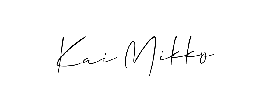 Best and Professional Signature Style for Kai Mikko. Allison_Script Best Signature Style Collection. Kai Mikko signature style 2 images and pictures png