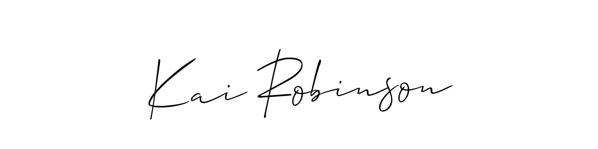 Create a beautiful signature design for name Kai Robinson. With this signature (Allison_Script) fonts, you can make a handwritten signature for free. Kai Robinson signature style 2 images and pictures png