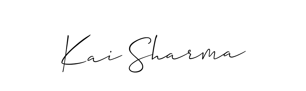 It looks lik you need a new signature style for name Kai Sharma. Design unique handwritten (Allison_Script) signature with our free signature maker in just a few clicks. Kai Sharma signature style 2 images and pictures png