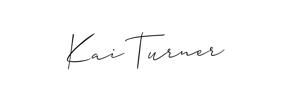 Also You can easily find your signature by using the search form. We will create Kai Turner name handwritten signature images for you free of cost using Allison_Script sign style. Kai Turner signature style 2 images and pictures png