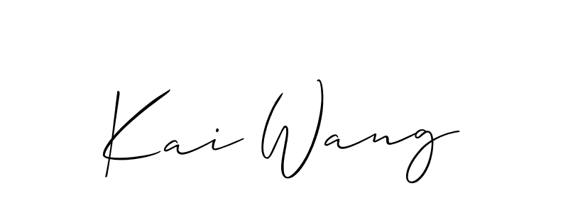 Use a signature maker to create a handwritten signature online. With this signature software, you can design (Allison_Script) your own signature for name Kai Wang. Kai Wang signature style 2 images and pictures png