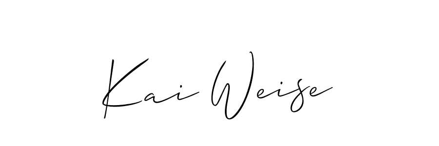 It looks lik you need a new signature style for name Kai Weise. Design unique handwritten (Allison_Script) signature with our free signature maker in just a few clicks. Kai Weise signature style 2 images and pictures png