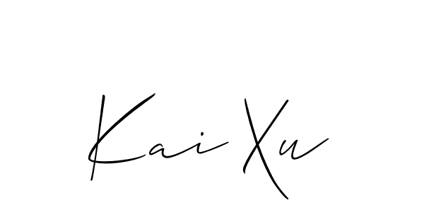 The best way (Allison_Script) to make a short signature is to pick only two or three words in your name. The name Kai Xu include a total of six letters. For converting this name. Kai Xu signature style 2 images and pictures png